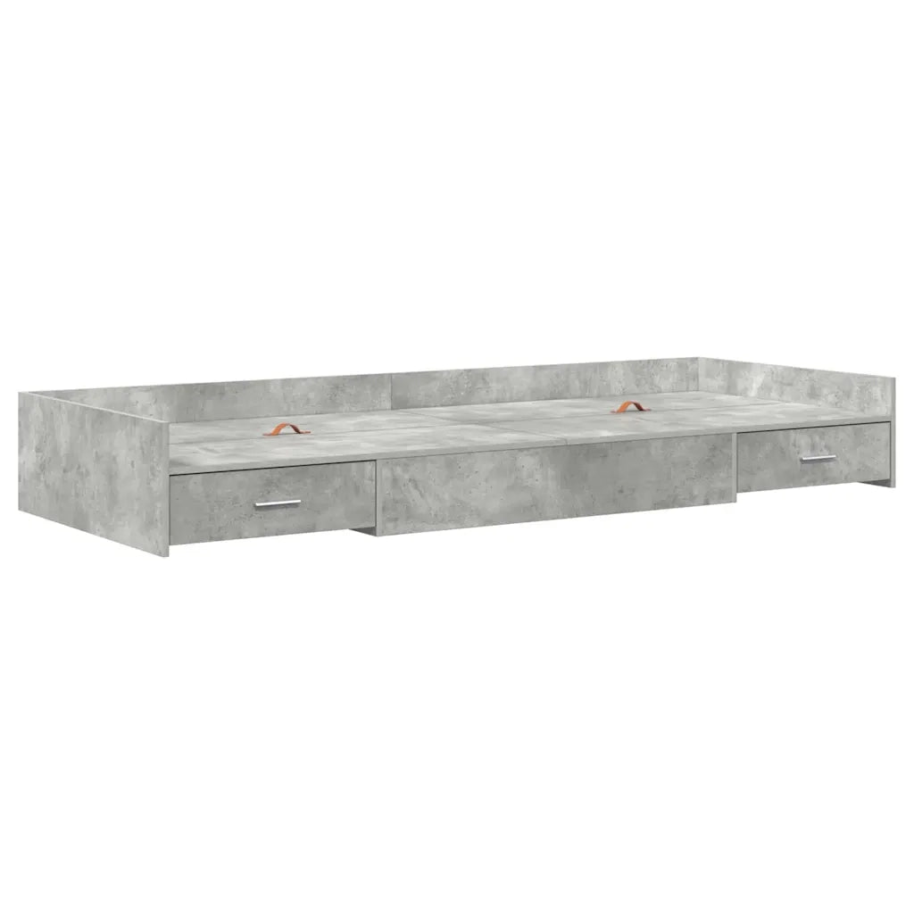 Letto singolo | Letto per adulti | Struttura del letto con testiera Grigio cemento 80 x 200 cm