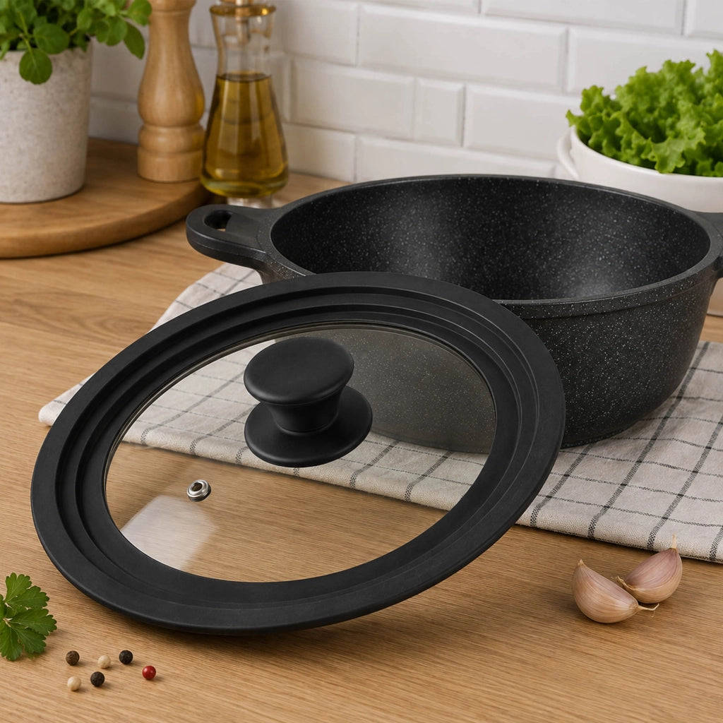 KADAX Coperchio in vetro e silicone 24/26/28 cm