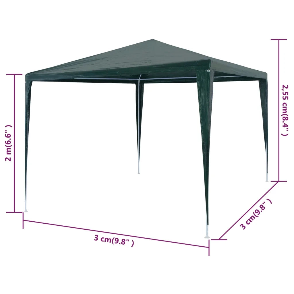 Tenda per Feste-Tenda Gazebo 3x3 m Verde 351660