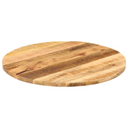 Piano per Tavolo Ø 80x2,5cm Rotondo Legno Massello Grezzo Mango 370013