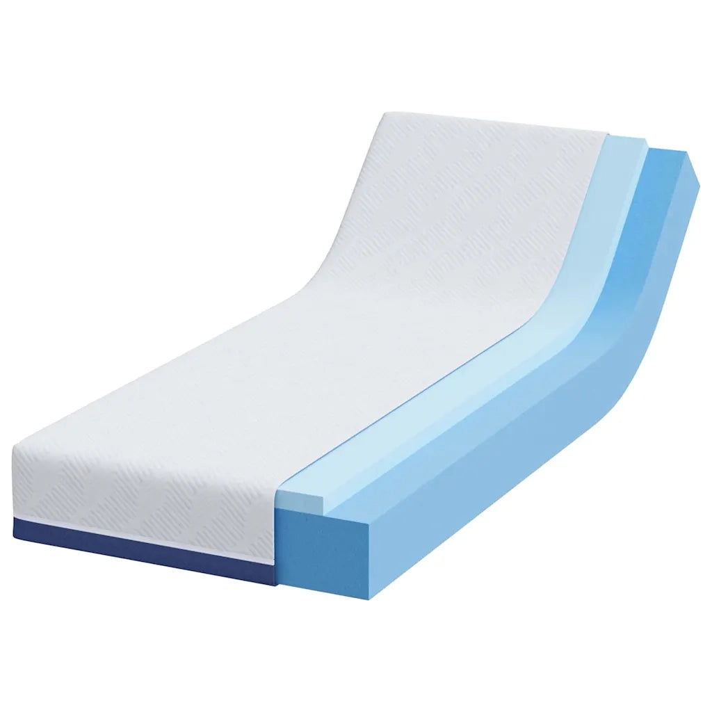Materasso Bianco e Blu 80 x 200 cm Tessuto Jacquard 4106336