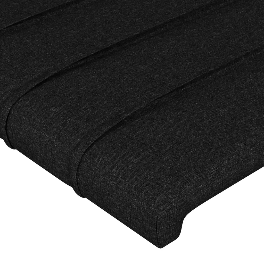 Letto matrimoniale | Letto per adulti | Giroletto senza Materasso Nero 140x200 cm in Tessuto