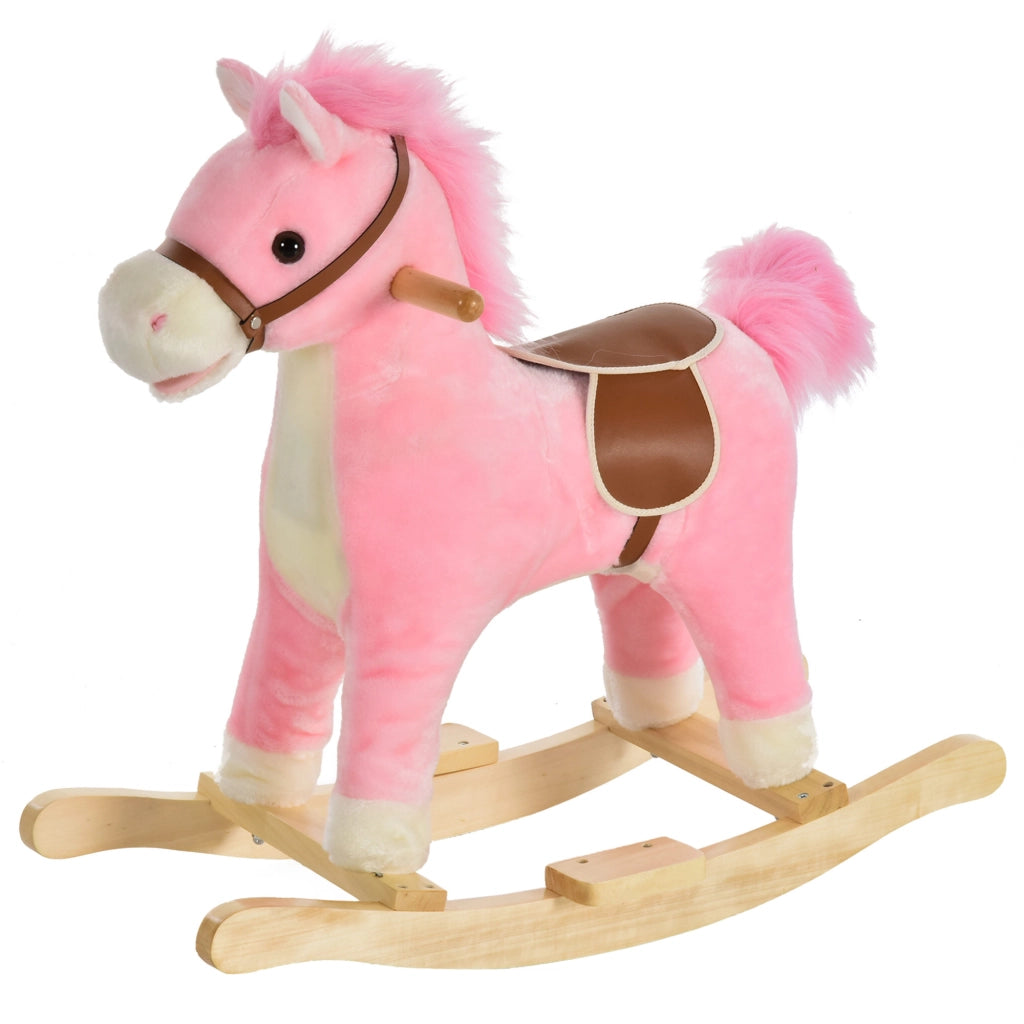 Cavallo a Dondolo Bambini con Suoni ¨C Zephmum ¨C Rosa