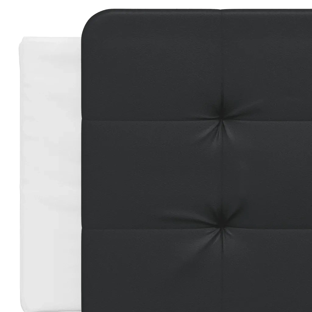 Letto con Materasso Zadar Bianco e Nero 160x200cm Similpelle