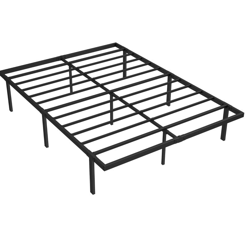 Struttura letto in metallo 140 x 200 cm con 11 doghe; spazio sottostante 31;6 cm; nera