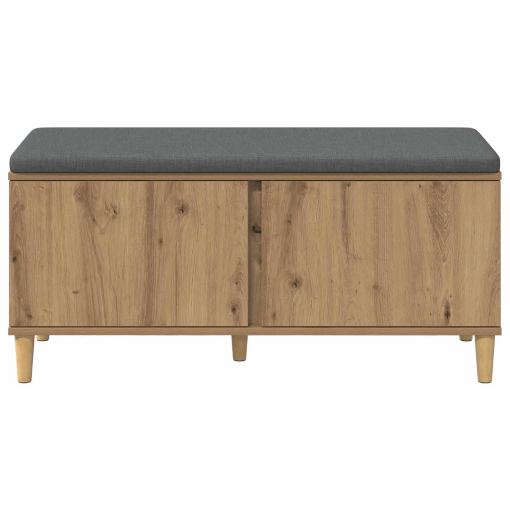 Panca per ingresso con porta-Sgabello-Panca da Corridoio Rovere artigianale 60 x 38 x 46 cm 323193