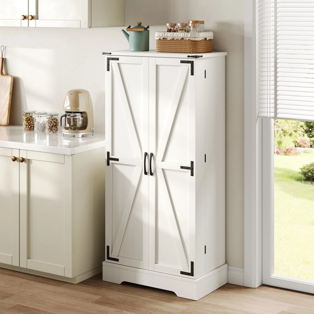 BUFFET CUCINA 60x35x128,5 cm Bianco MDF con LED