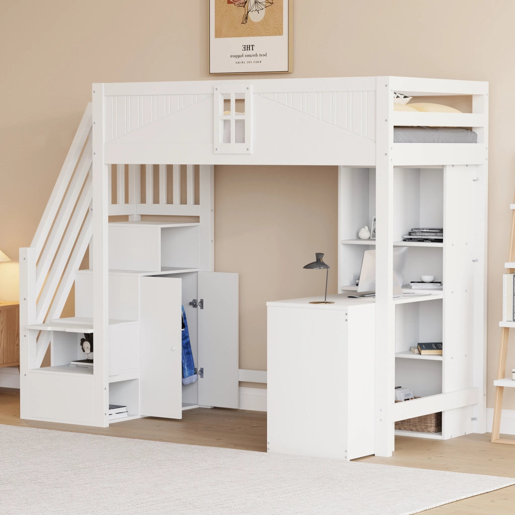 letto a castello legno bianco 118 x 252.5 cm
