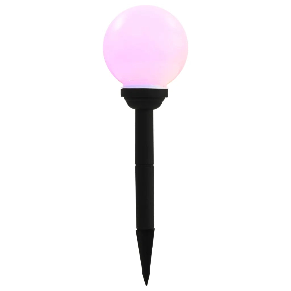 Set di 4 lampade solari sferiche decorative da giardino 15 cm stile moderno atmosfera accogliente in PP bianco 02_0045896