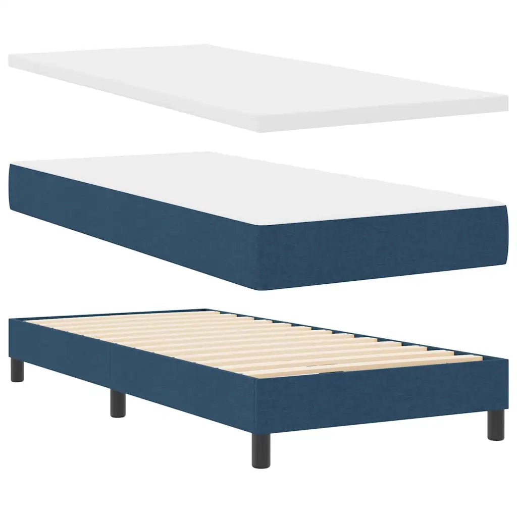 Letto a molle con materasso con led Blu 100 x 200 cm Tessuto
