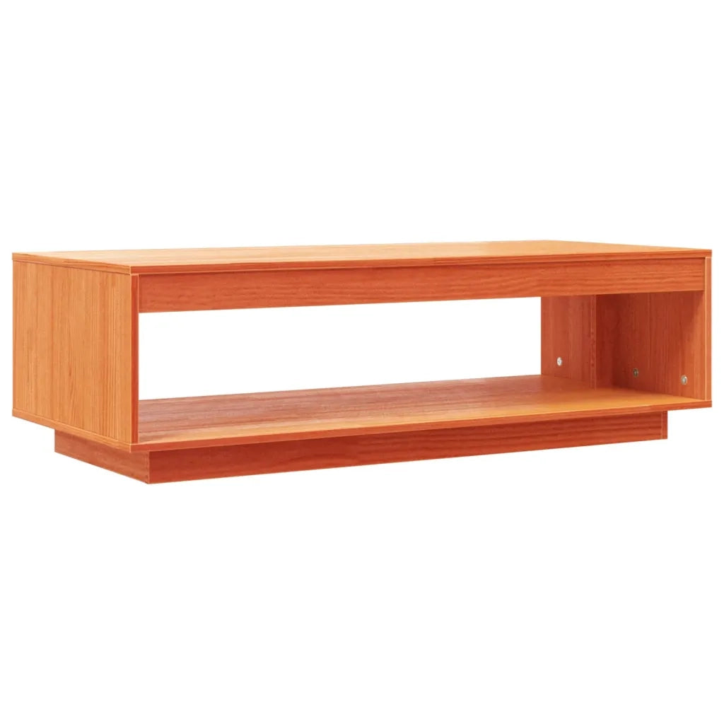 Tavolino da salotto | Tavolino da caff¨¨ | Tavolino da Soggiorno Marrone Cera 110x50x33,5cm Massello di Pino