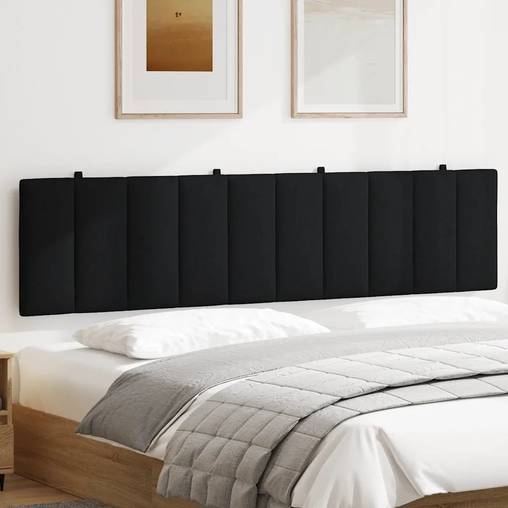 Cuscino Testiera Hanko Nero 200 cm in Tessuto 4019186