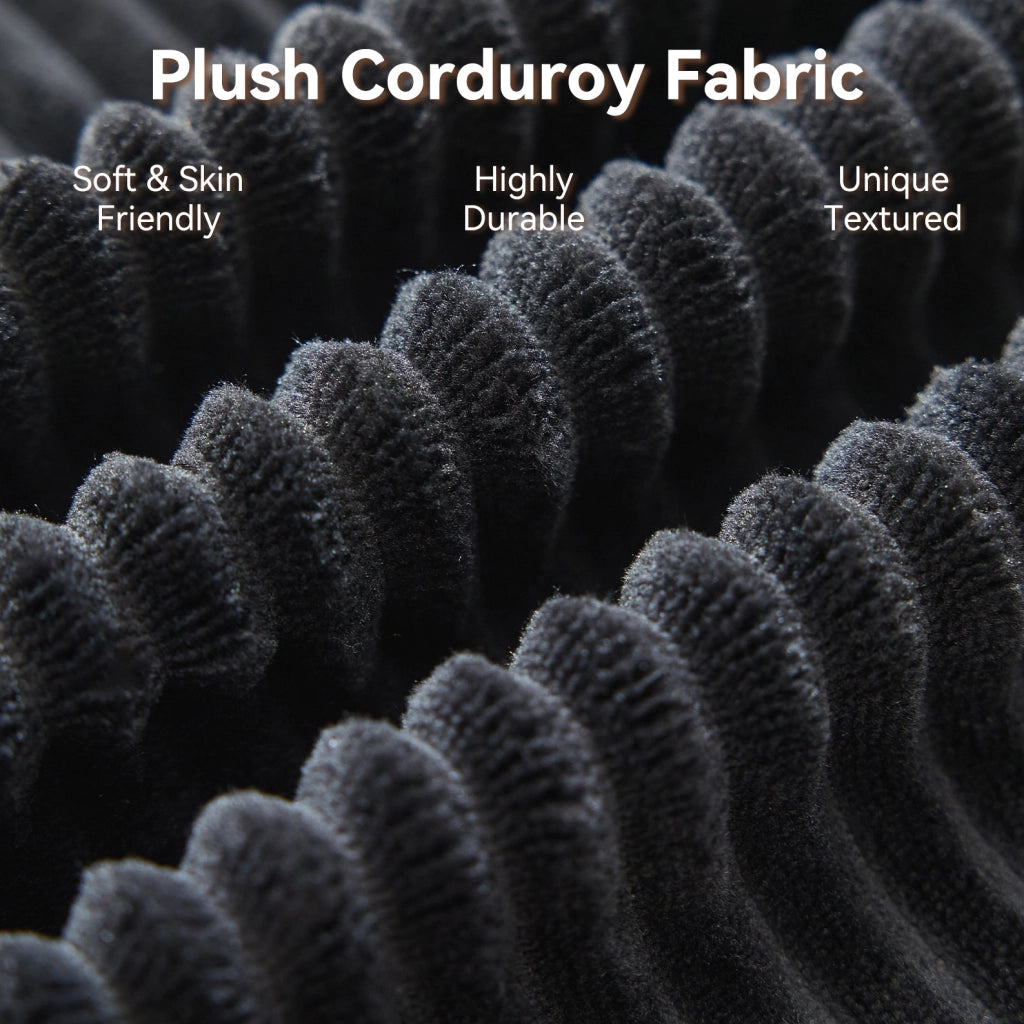 Chaise longue con vano contenitore e poggiapiedi, divano lounge con 3 cuscini, colore nero