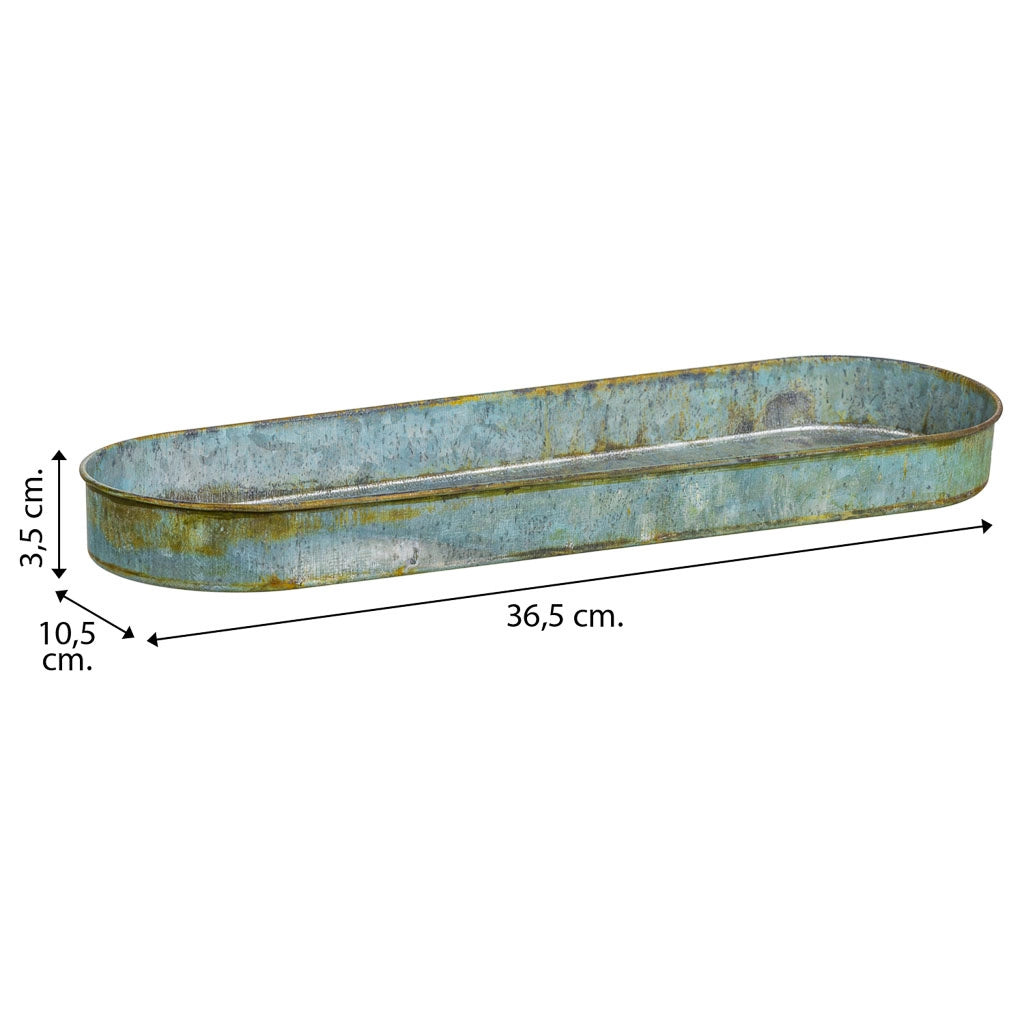 3Cubi e vassoio in metallo verde