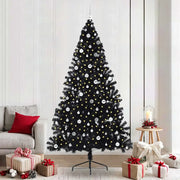 Albero di Natale artificiale con luci integrate Nero 240 cm PVC 3397172