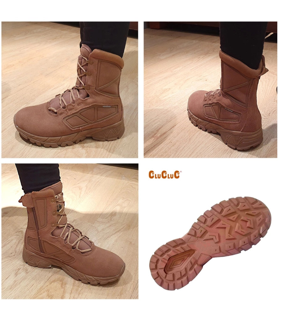 LEOPARD - Stivale Militare Professionale con Cerniera | Ultra Leggero | Antiscivolo