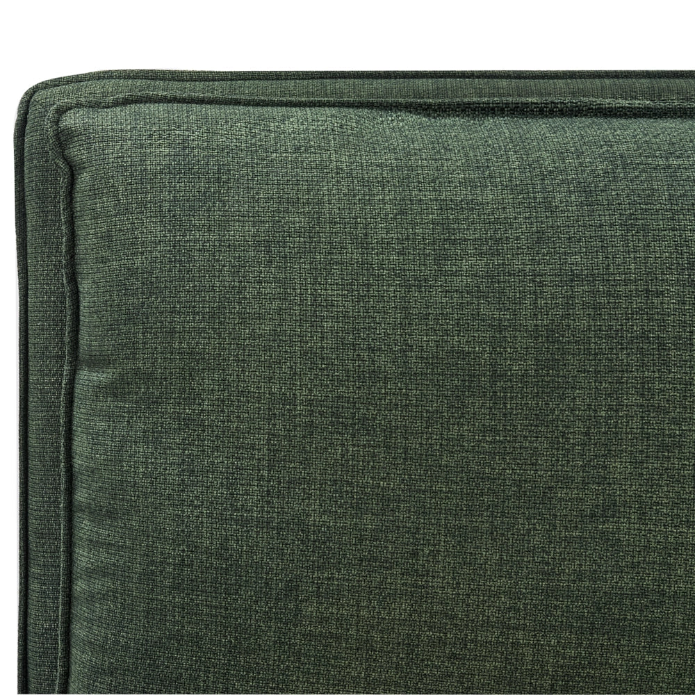 Letto matrimoniale velluto verde scuro 180 x 200 cm testata imbottita