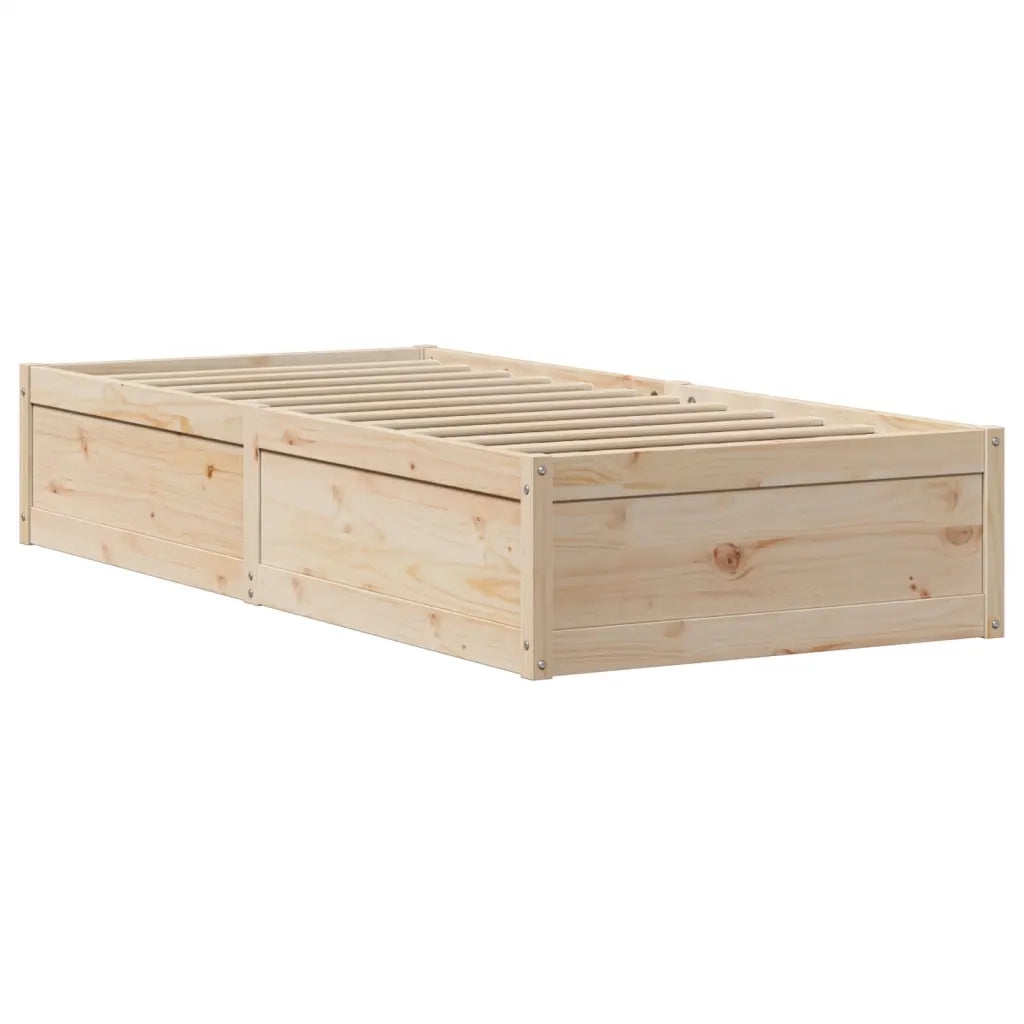 Giroletto con Testiera 90x190 cm in Legno Massello di Pino 3307104