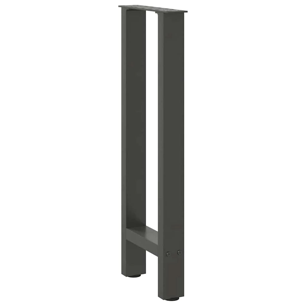 Set di 2 gambe per consolle regolabili e robuste 28 x 72-73 cm estetica moderna acciaio antracite 02_0057534