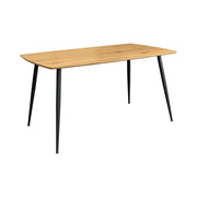 Tavolo da pranzo CALDERO 140 cm – Tavolo contemporaneo in quercia selvatica e metallo