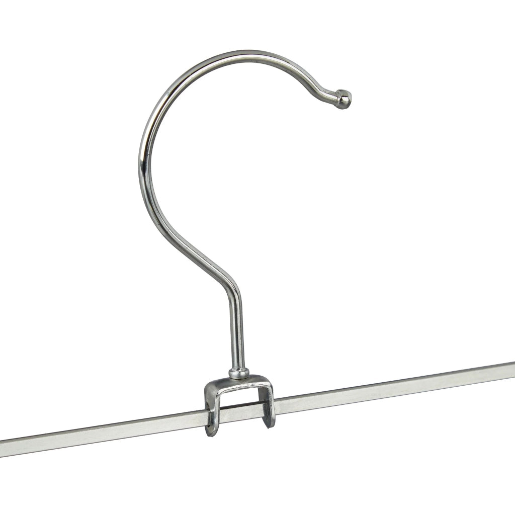 Set di 10 grucce con mollette antiscivolo polivalenti 9 x 35,5 x 2,5 cm in ferro cromato nero 13_0006167