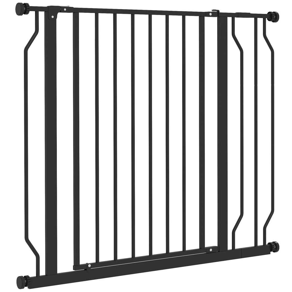 Cancelletto di Sicurezza per Animali Domestici ¨C Xylo ¨C Regolabile 75-95cm Acciaio ABS Nero