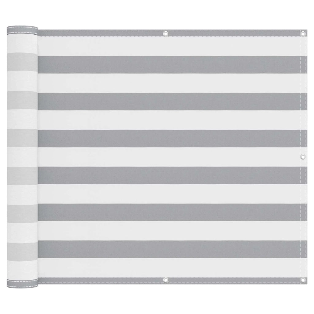 Schermo da balcone-Pannello per balcone Grigio chiaro e bianco 90 x 200 cm