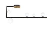 Plafoniera Industrial-Minimal Birds Metallo Nero 5 Luci G9 3W 3000K Luce Calda