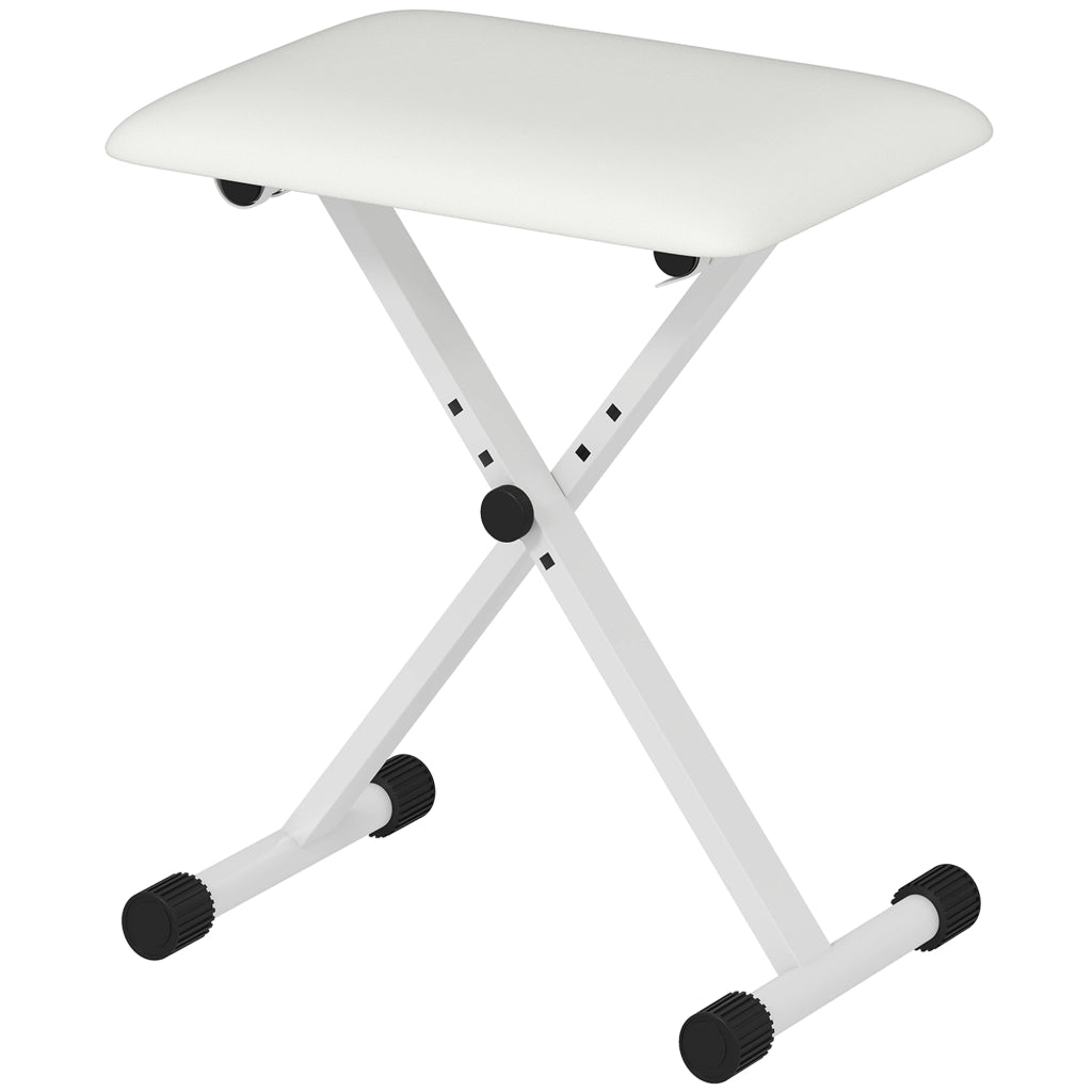 Sgabello da Pianoforte Regolabile Pieghevole ¨C Minimal ¨C 39x29x37-47 cm Bianco