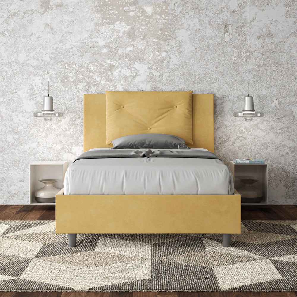 Letto 1 Piazza e Mezzo 110x200 cm Senza Rete Appia Ocra