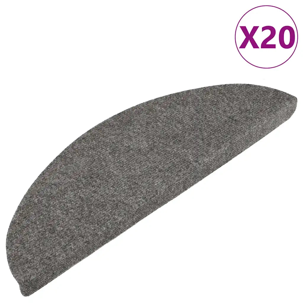 Tappetini Autoadesivi per Scale 20 pz | Gradini per Scale Grigi 56x17x3 cm
