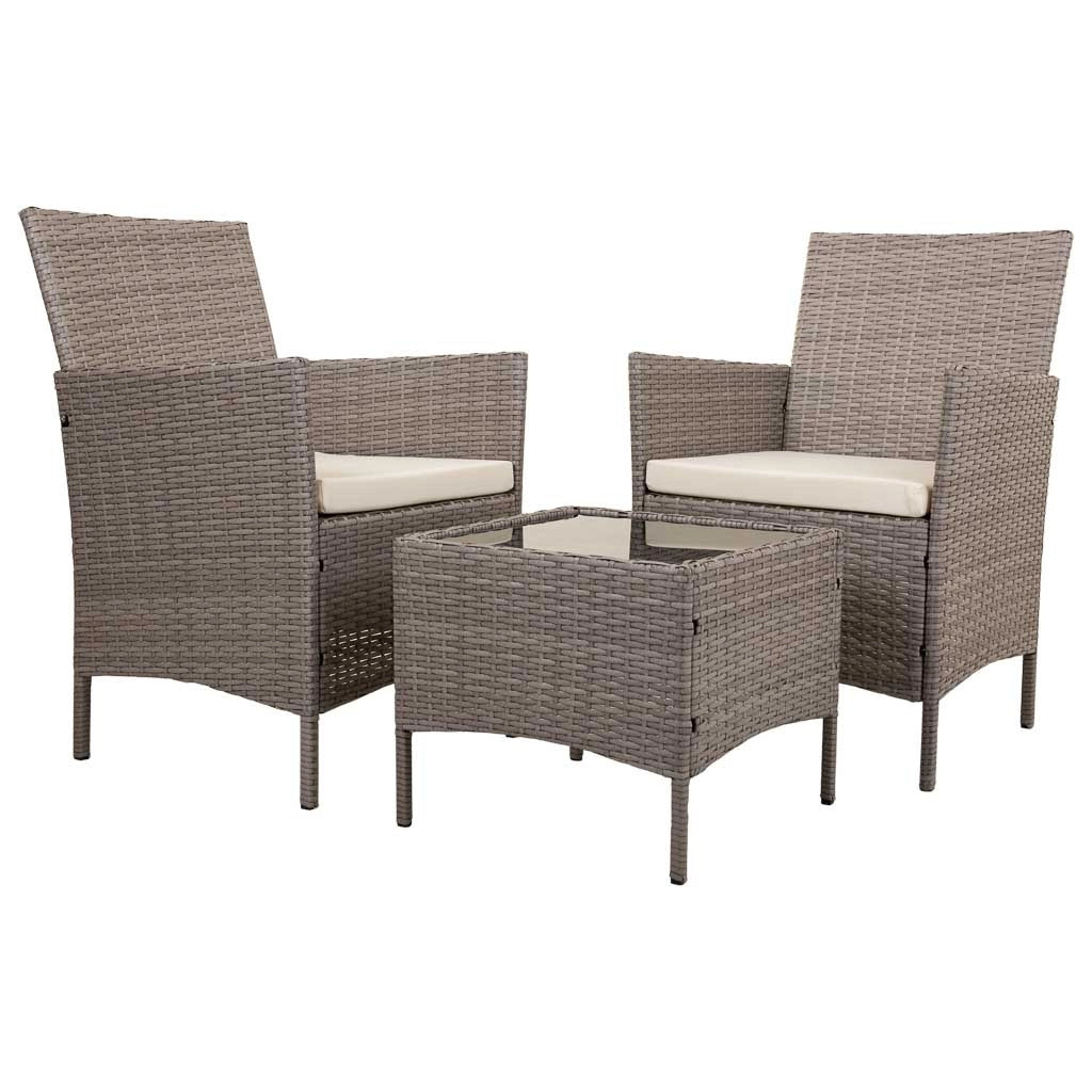 Set tavolo grigio e 2 poltrone