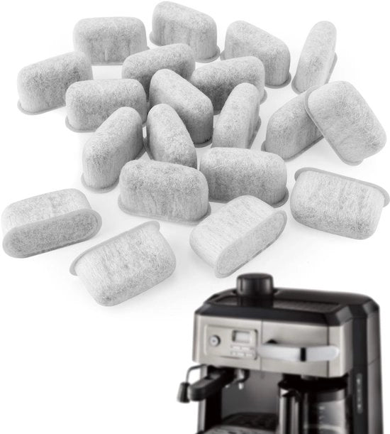 Filtro per Macchina del Caffè - Carbone Attivo - 20 Unità - Filtro per Acqua di Caffè - Compatibile con Delonghi - Ideale per gli Appassionati di Caffè