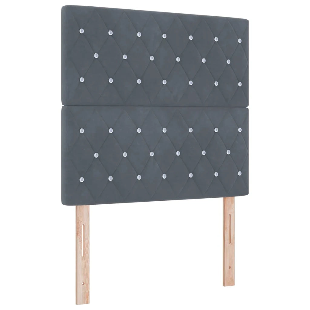 Testiera Grigio scuro 100 cm Velluto 3337753