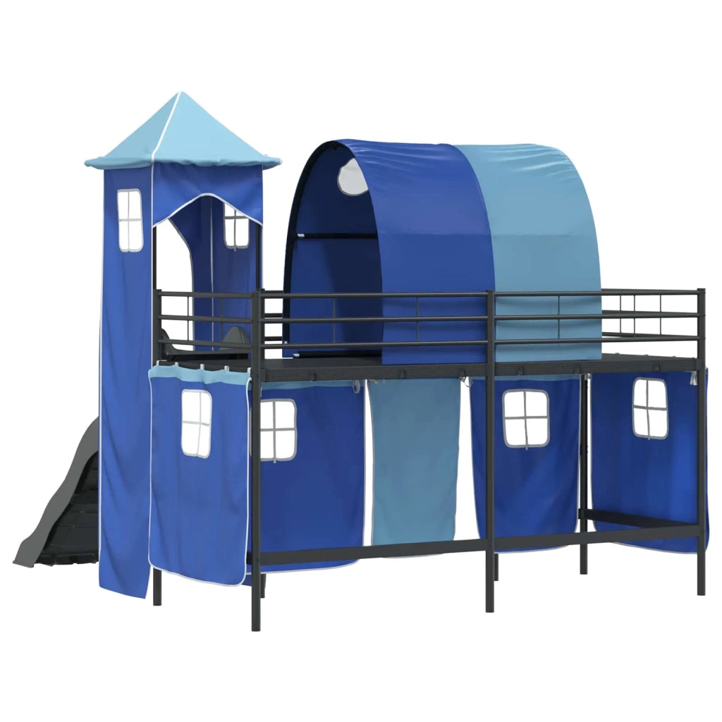 Struttura del letto loft per bambini Nero e Blu 100 x 190 cm 42020882