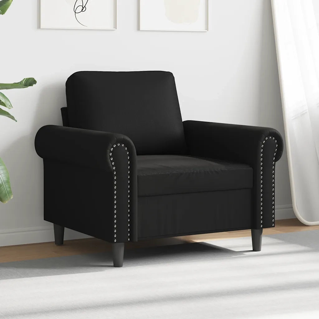 Poltrona | Sedia Relax Nera 60 cm in Similpelle