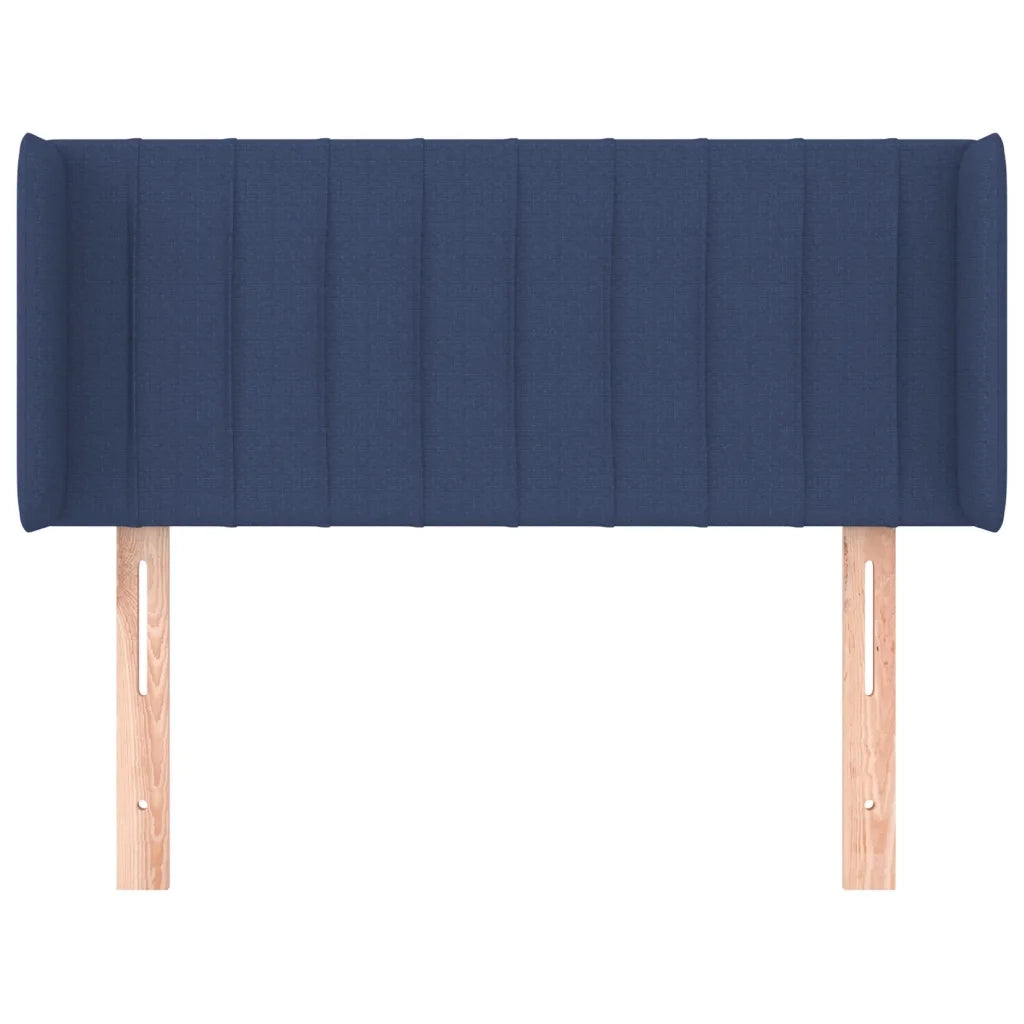 Testiera | Testata ad Orecchio Blu 83x16x78/88cm in Tessuto