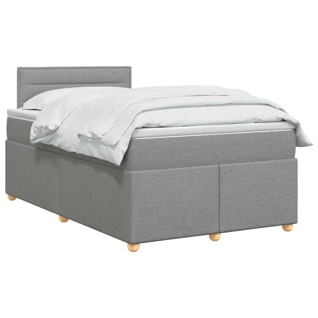 Letto box spring con materasso Grigio Chiaro 120 x 190 cm 3450902