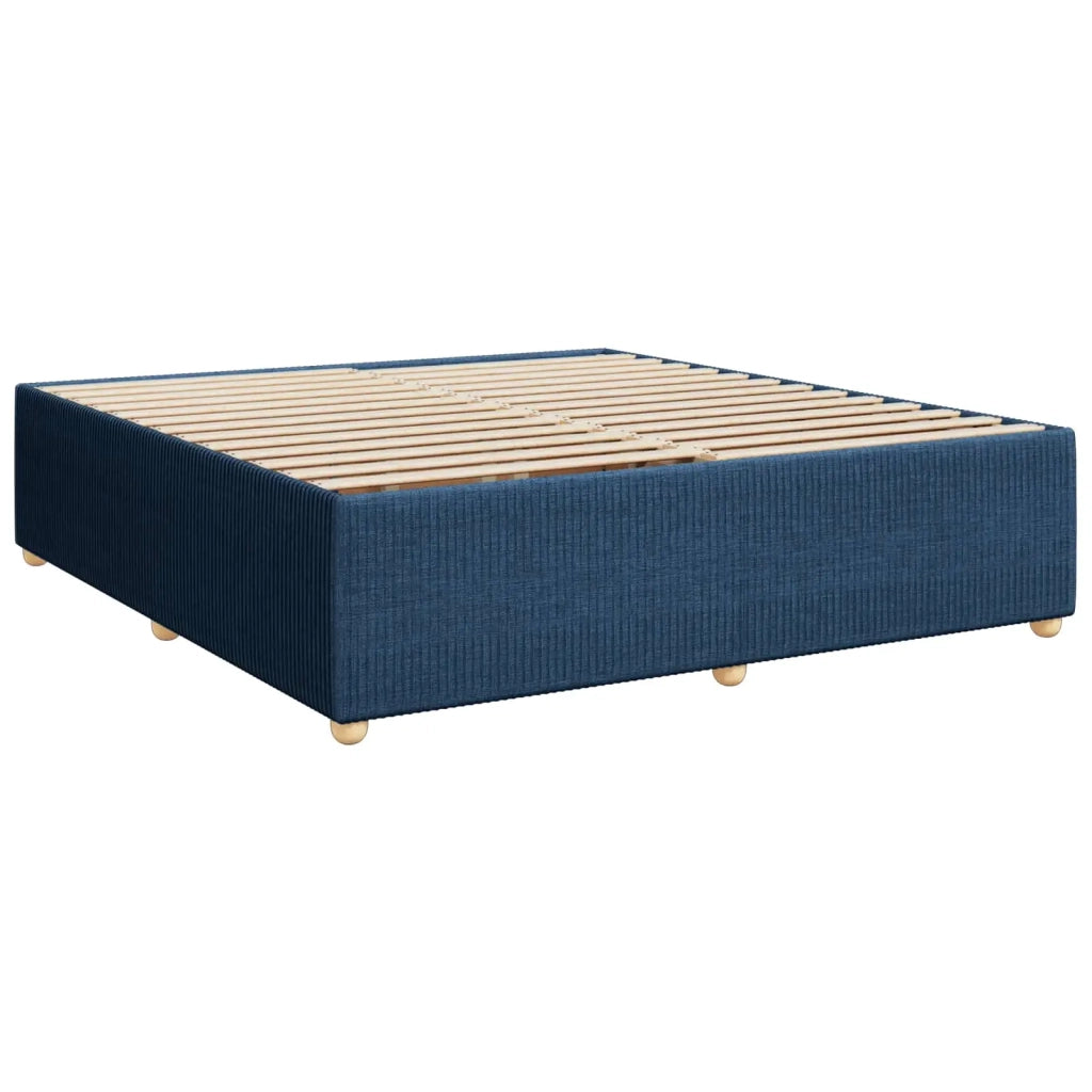 Letto box spring con materasso Blu 180 x 200 cm Tessuto 3454451