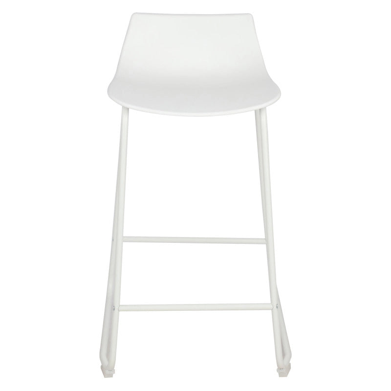 Set di 2 Sgabelli Derek Seduta In Pp Bianco