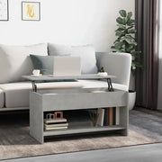 Tavolino Salotto Grigio Cemento 102x50x52,5cm Legno Multistrato 809651