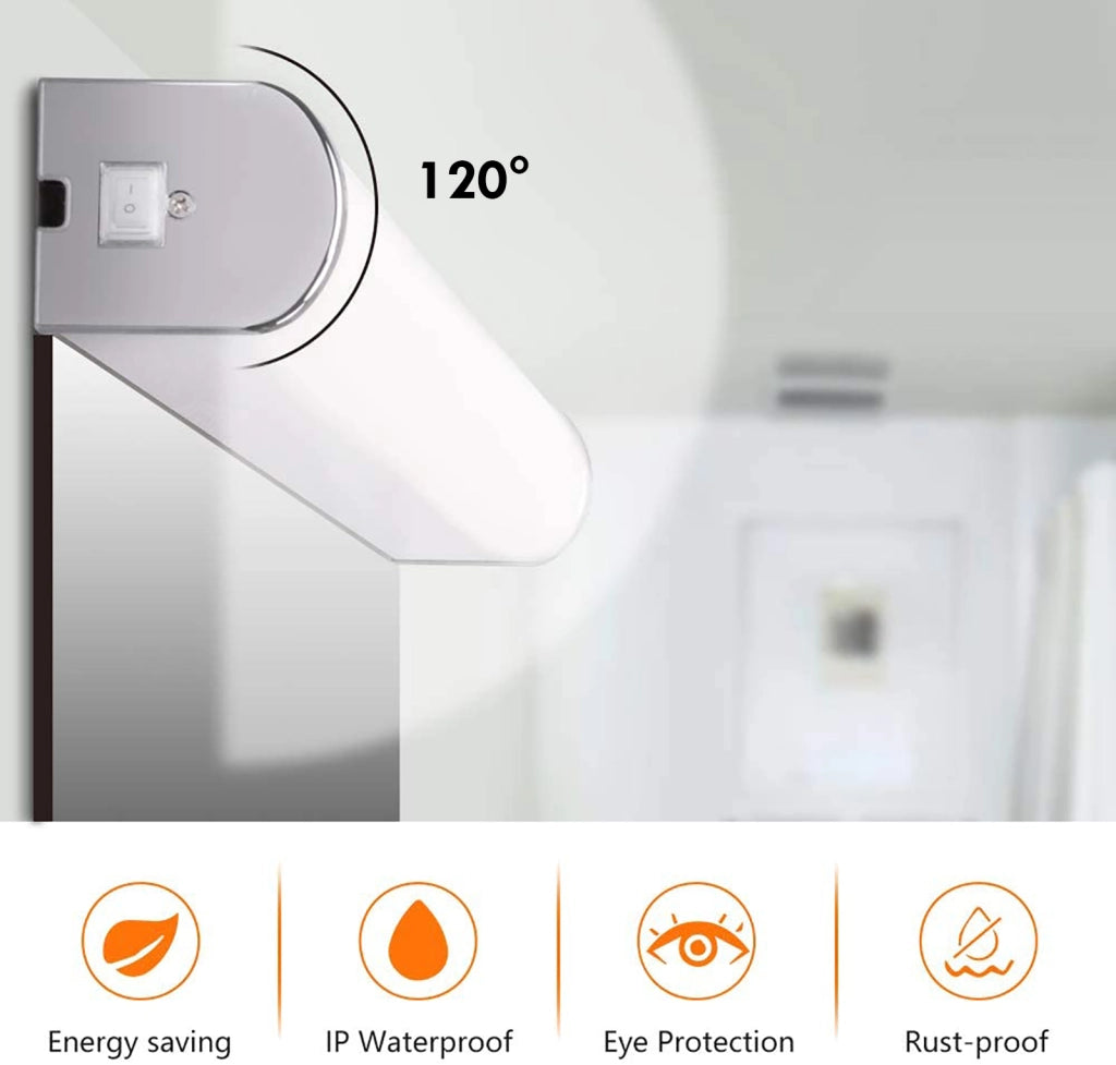 VISTA Lampada applique specchio LED 15W 1200Lm 60cm con Interruttore bagno armadio oparete luce neutra 4000K 230V