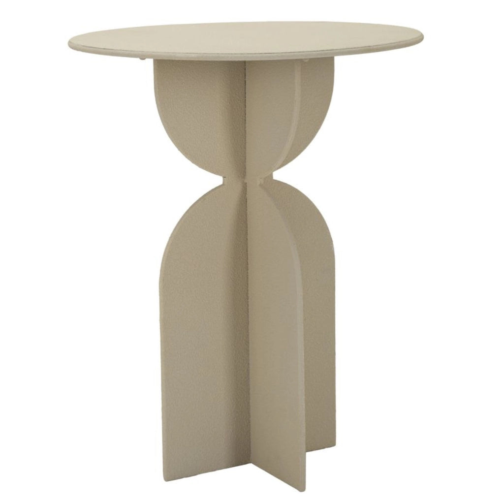 Tavolino VKH800, Beige, Metallo, 45x45x58 cm