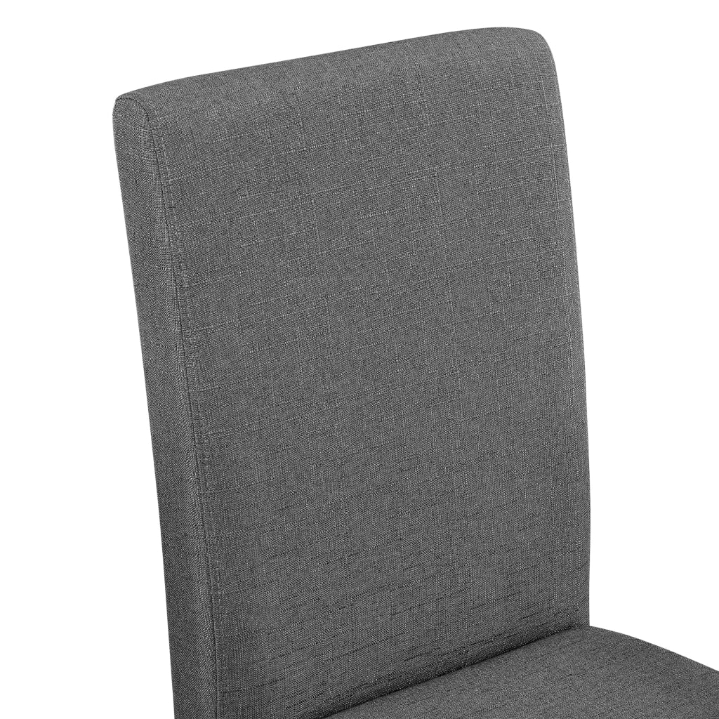 Set di 2 sedie rivestite in tessuto poliestere 90 cm grigio e nero 03_0003635