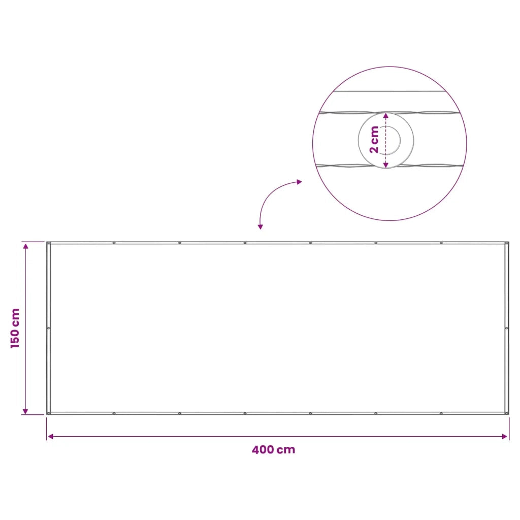 Schermo di Privacy per Balcone 150 x 400 cm 42036664