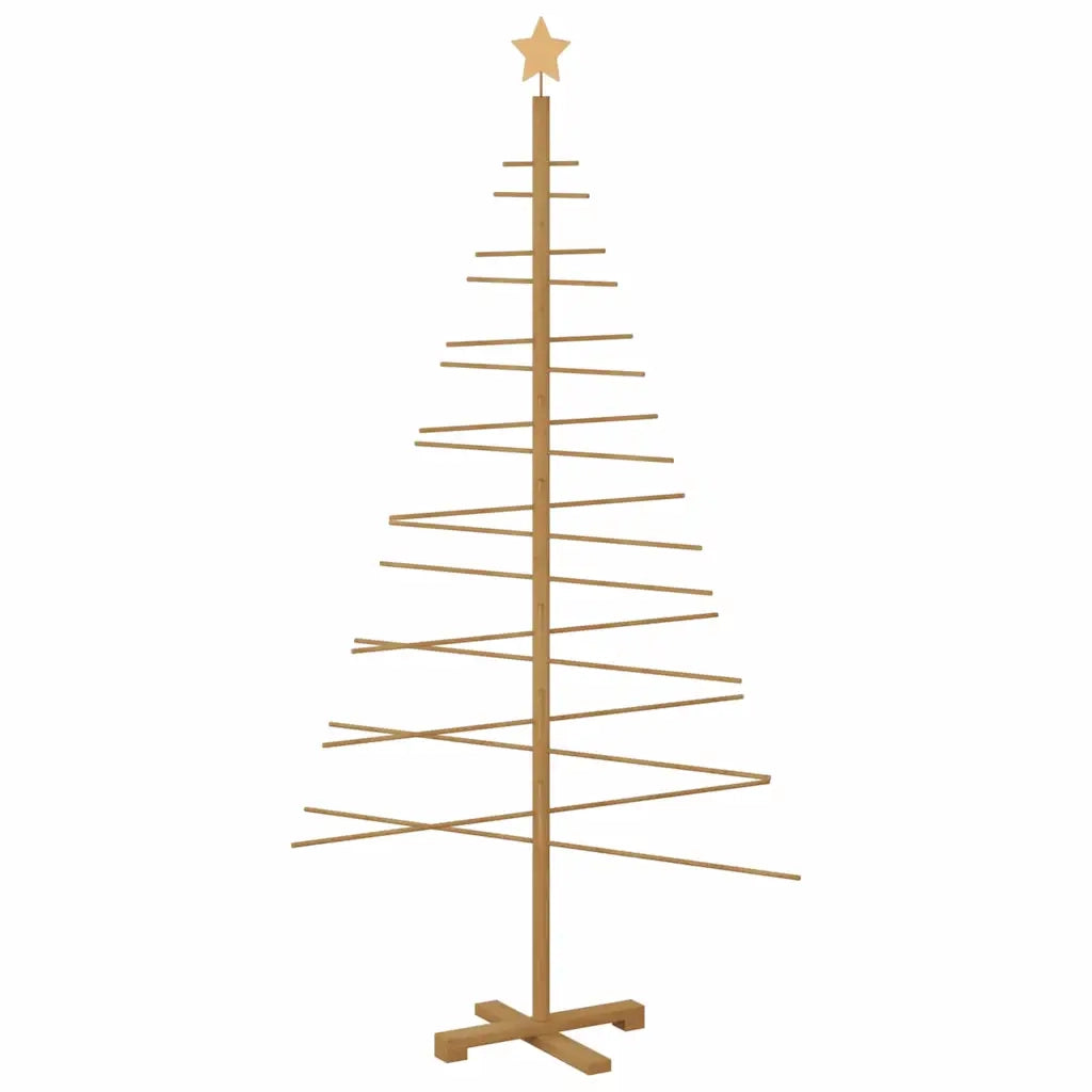 Albero di Natale in legno con supporto Marrone 180 cm Bambù 42018052