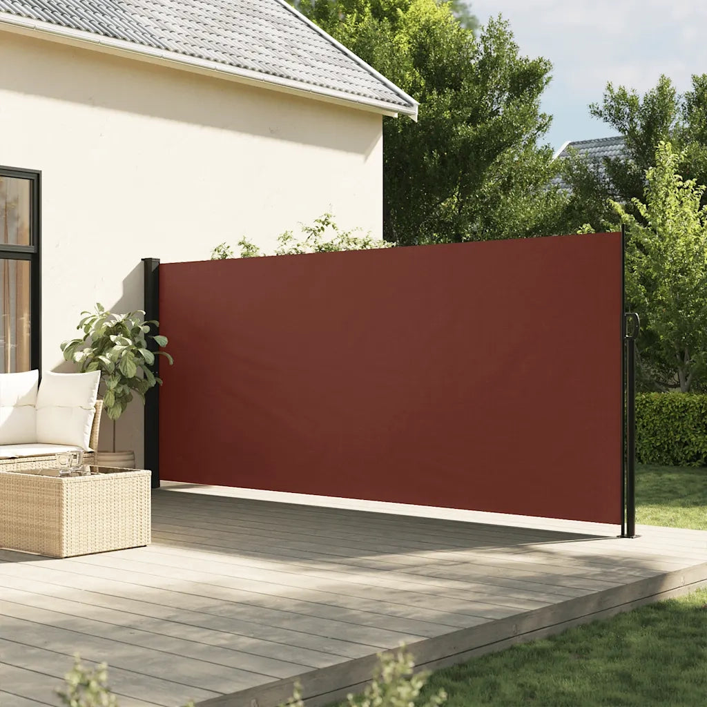 Tenda da Sole | Tenda parasole Laterale Retrattile Marrone 180x500 cm