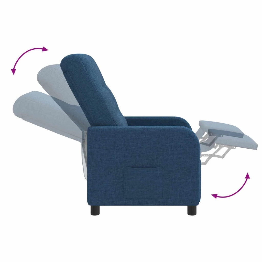 Poltrona Massaggiante Blu Tessuto 42035041