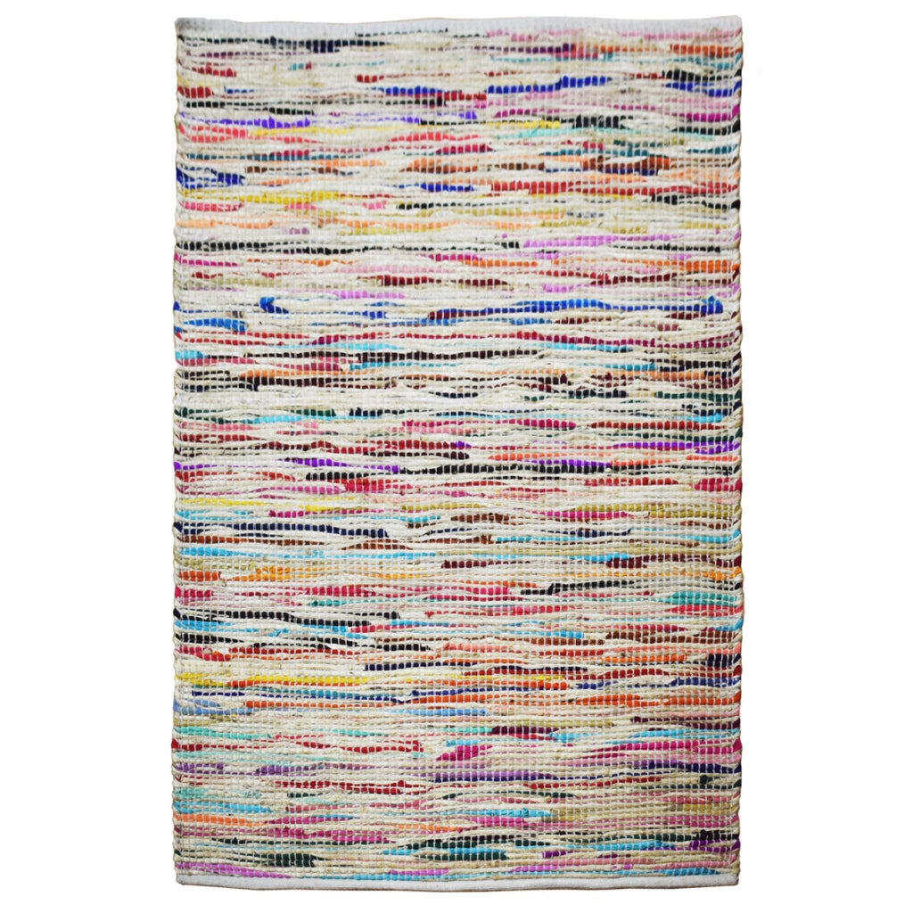 Tappeto intrecciato Sienna in juta e cotone multicolore