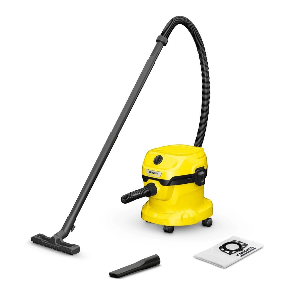 Kärcher 1.628-000.0 WD 2 Plus Aspirapolvere a cilindro Secco e Bagnato 12 L 1000 W 74 dB colore Giallo